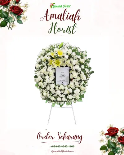Krans Bunga Duka Cita di Sumberkerto
